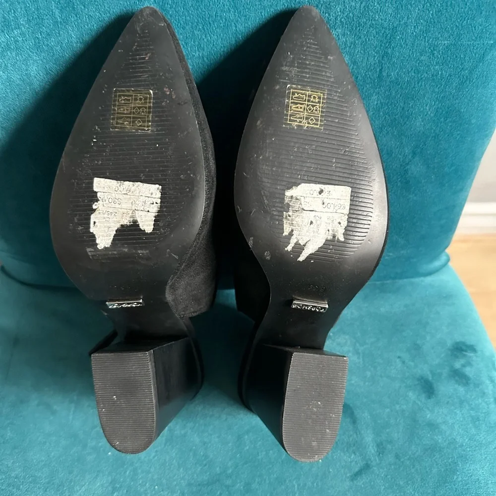 Topshop Goji Slingback Mule Black Suede - Size 39 - Picture 3 of 9